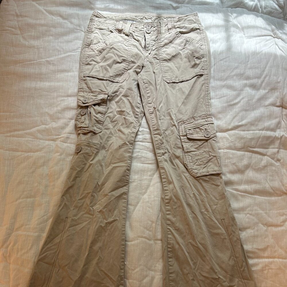 Garage Tan Low Rise Cargo Pants